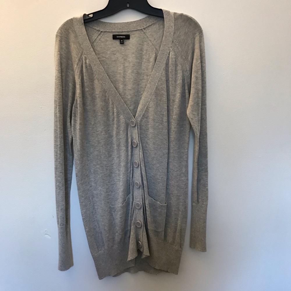 Gray express cardigan